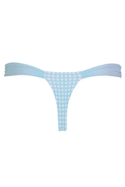 Oh Polly Swim Mele Bas de Bikini Thong Vichy Bleu