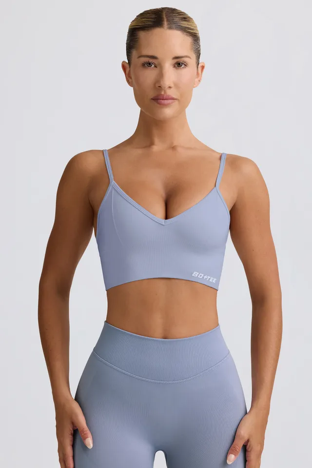 Oh Polly Define Luxe BT1134 Brassière Sport Bleu Gris