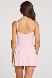 Oh Polly Delphine mini robe Baby Pink modal dentelle