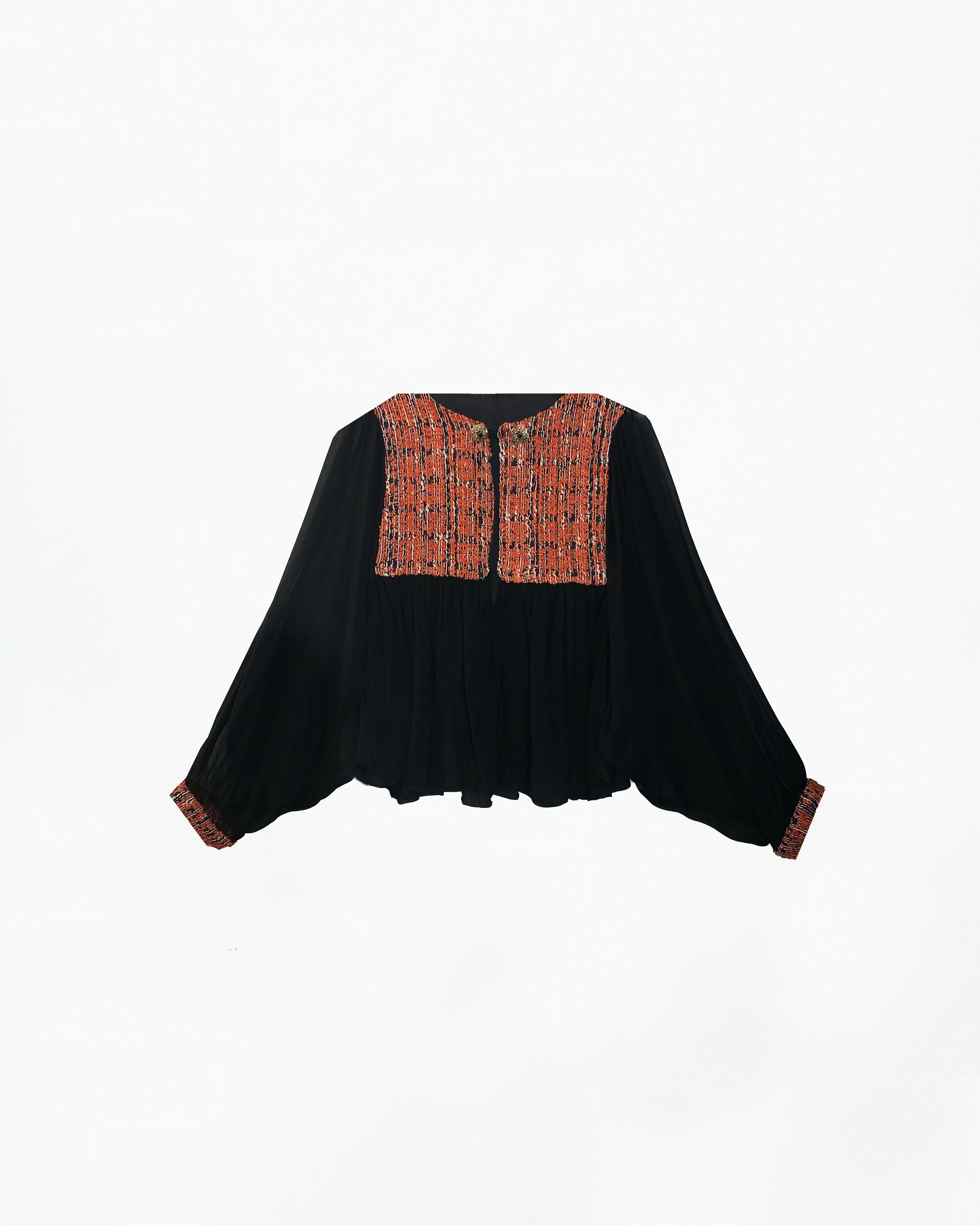 The Ethiquette Frida gilet en tweed mousseline