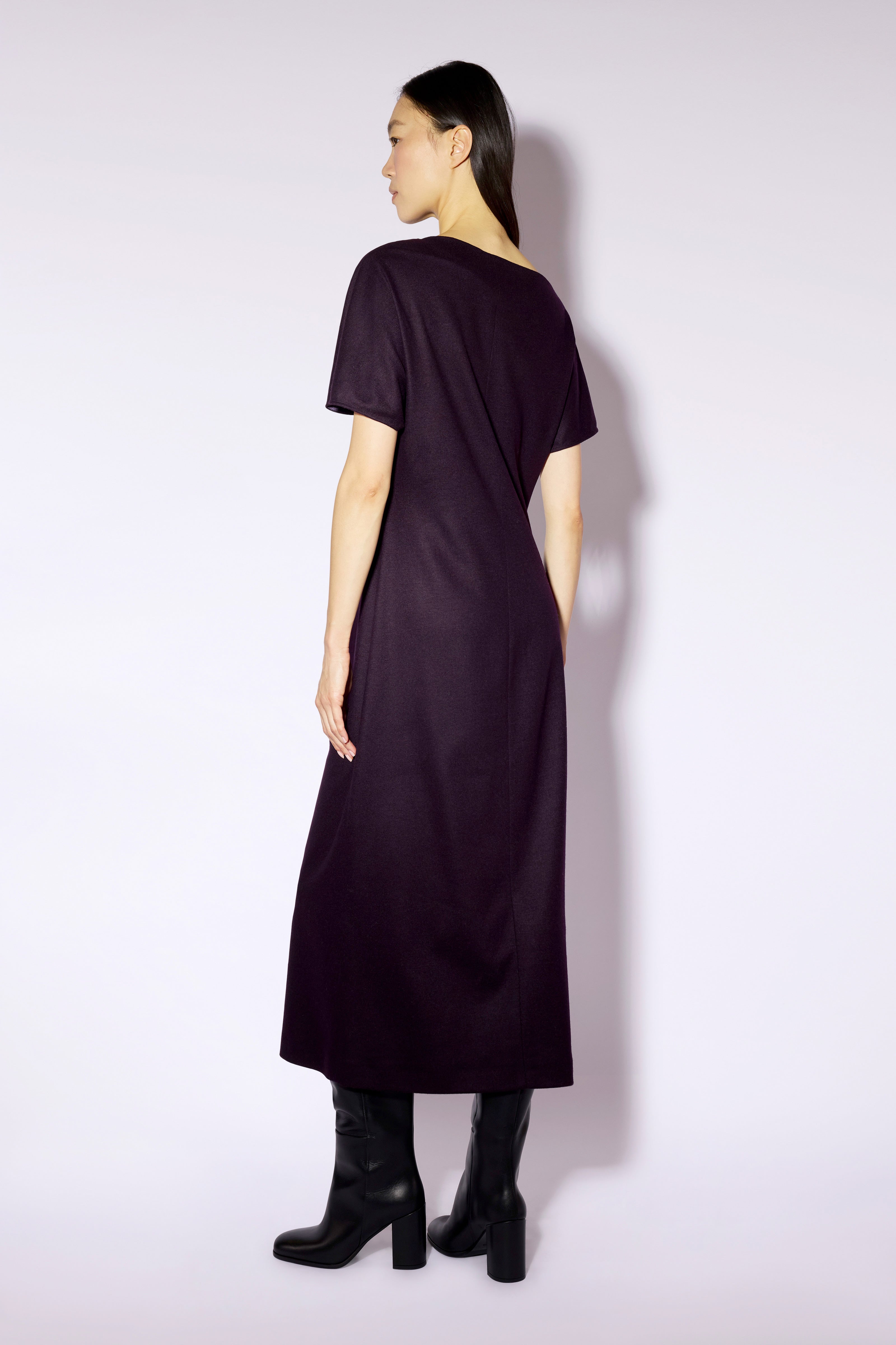 Liviana Conti Sabina robe midi cachemire mirtillo