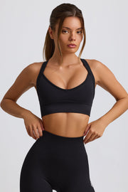 Oh Polly Super Sculpt BT2472 brassière sport noir sans coutures