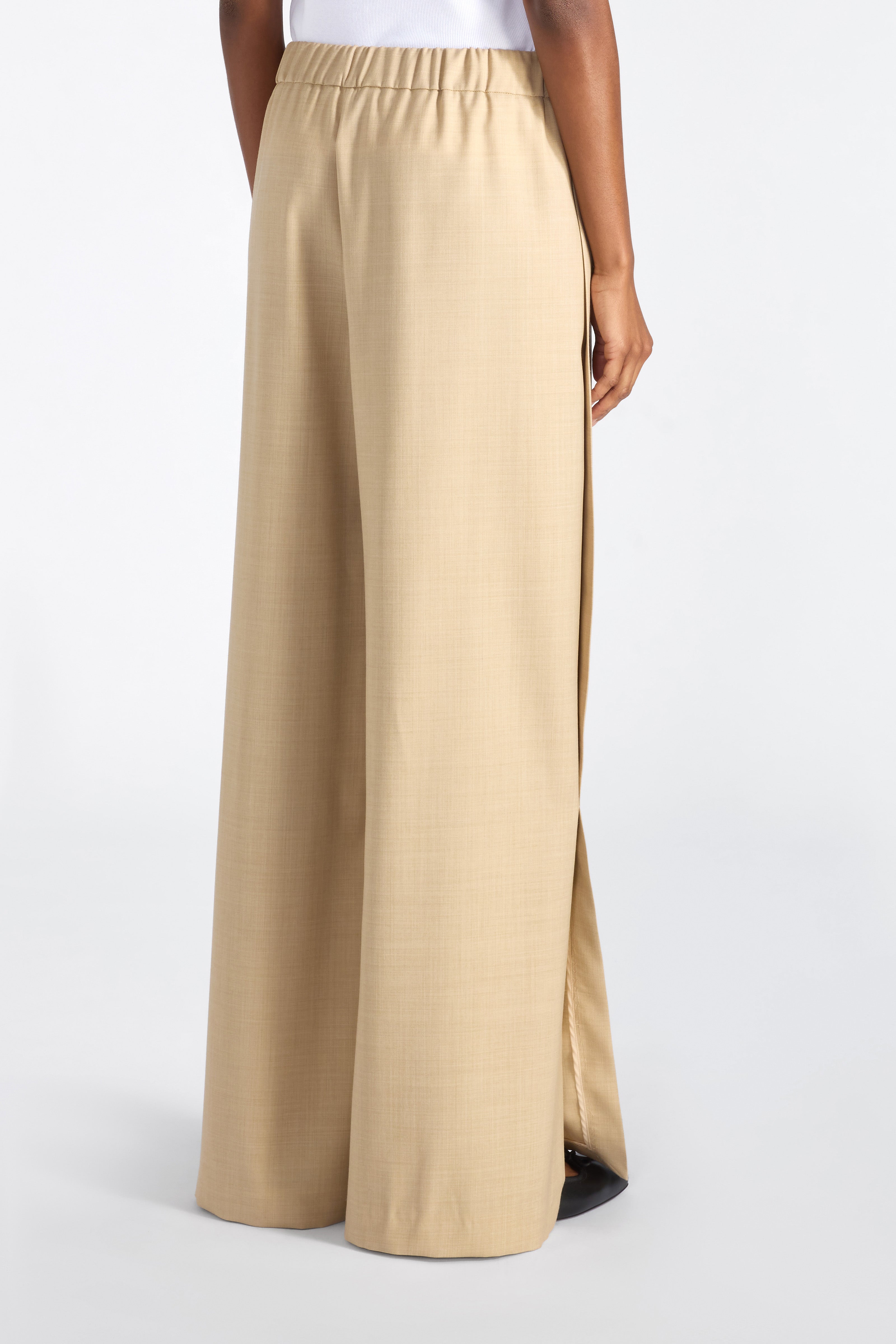Liviana Conti Manolo pantalon palazzo laine cremino