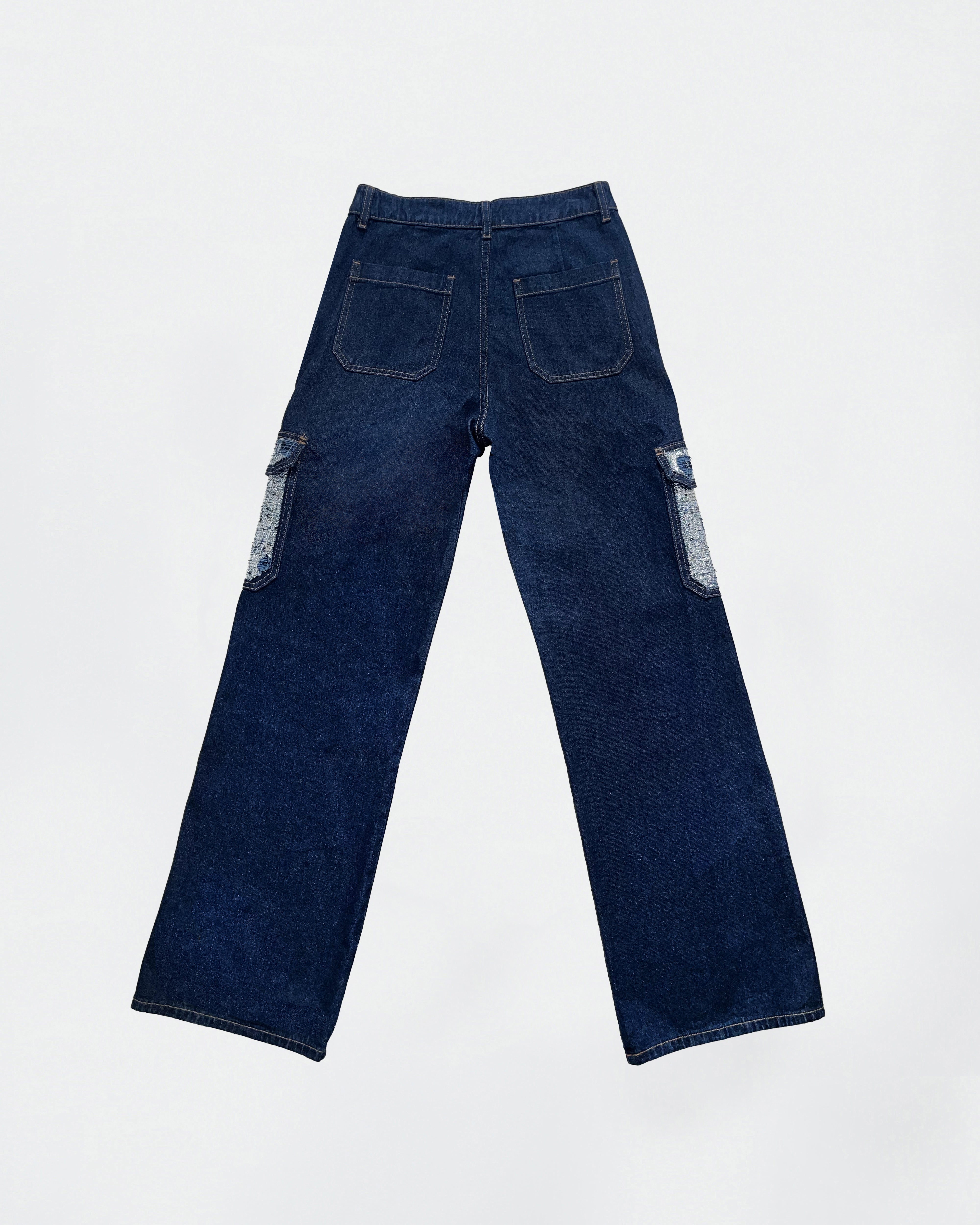 The Ethiquette Dada Jean droit denim jacquard taille S