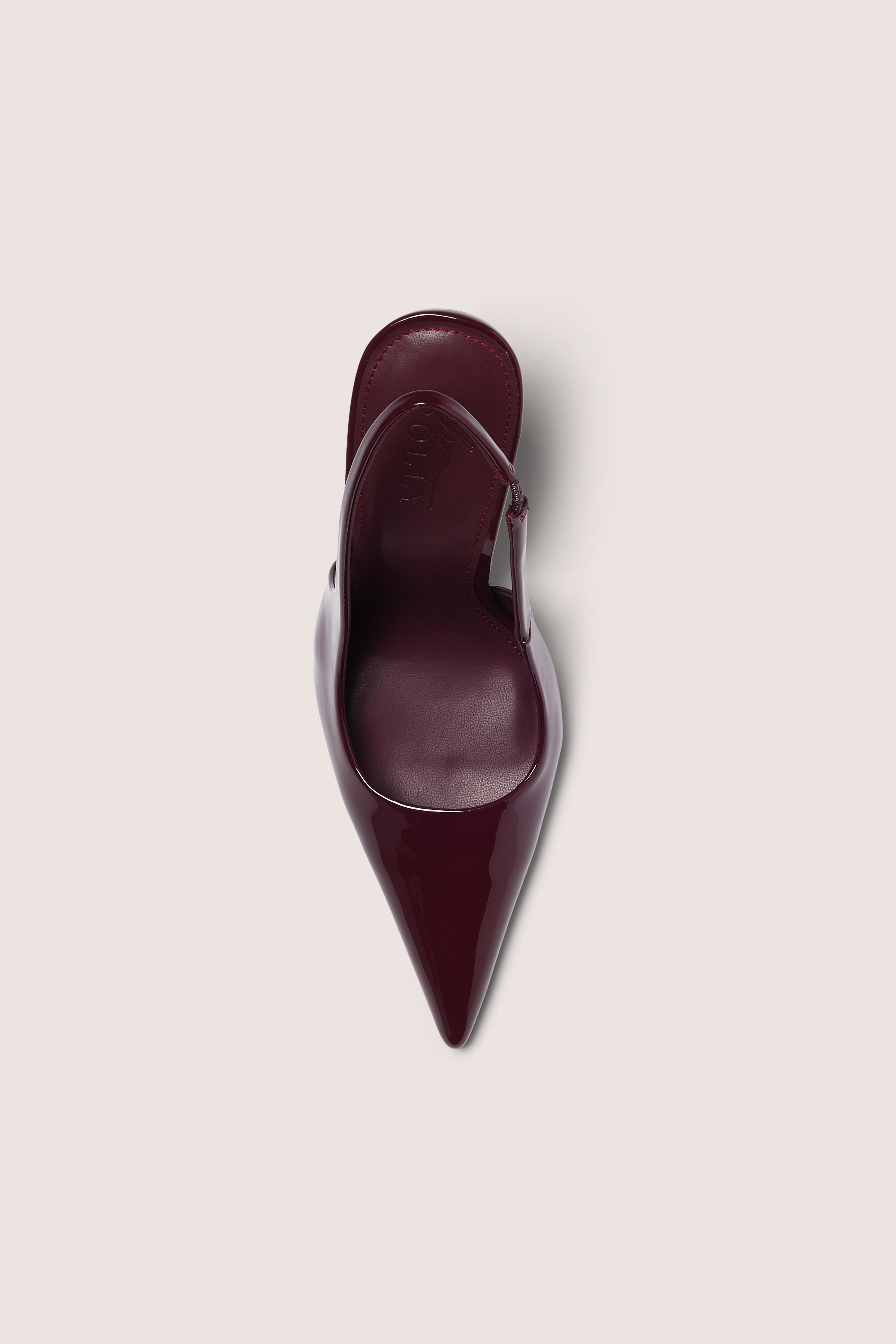 Oh Polly Octavya Escarpins Sling-Back Bordeaux Talon 10 cm