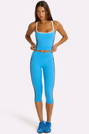 Oh Polly Bo+Tee Soft Active legging capri bleu électrique