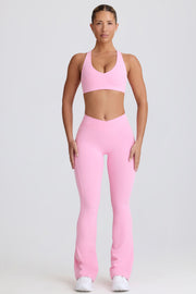 Oh Polly Bo+Tee Soft Active V-Waist Legging évasé rose