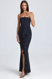 Oh Polly Tallulah robe bustier noire volants sirène