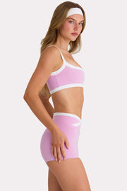Bo+Tee Soft Active short sport rose sweet pink taille croisée