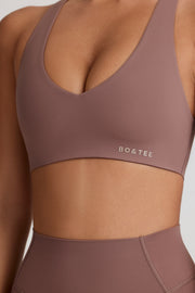 Oh Polly Bo+Tee brassière sport mocha maintien léger