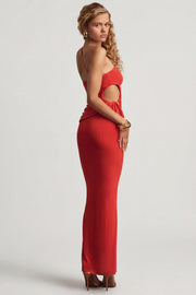 Oh Polly Skirts jupe maxi rouge piment jersey
