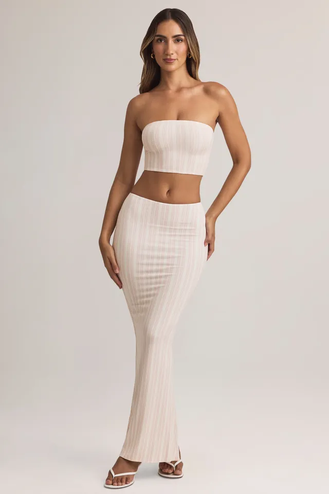 Oh Polly Blake Modal Maxi Jupe rayée taille mi-haute