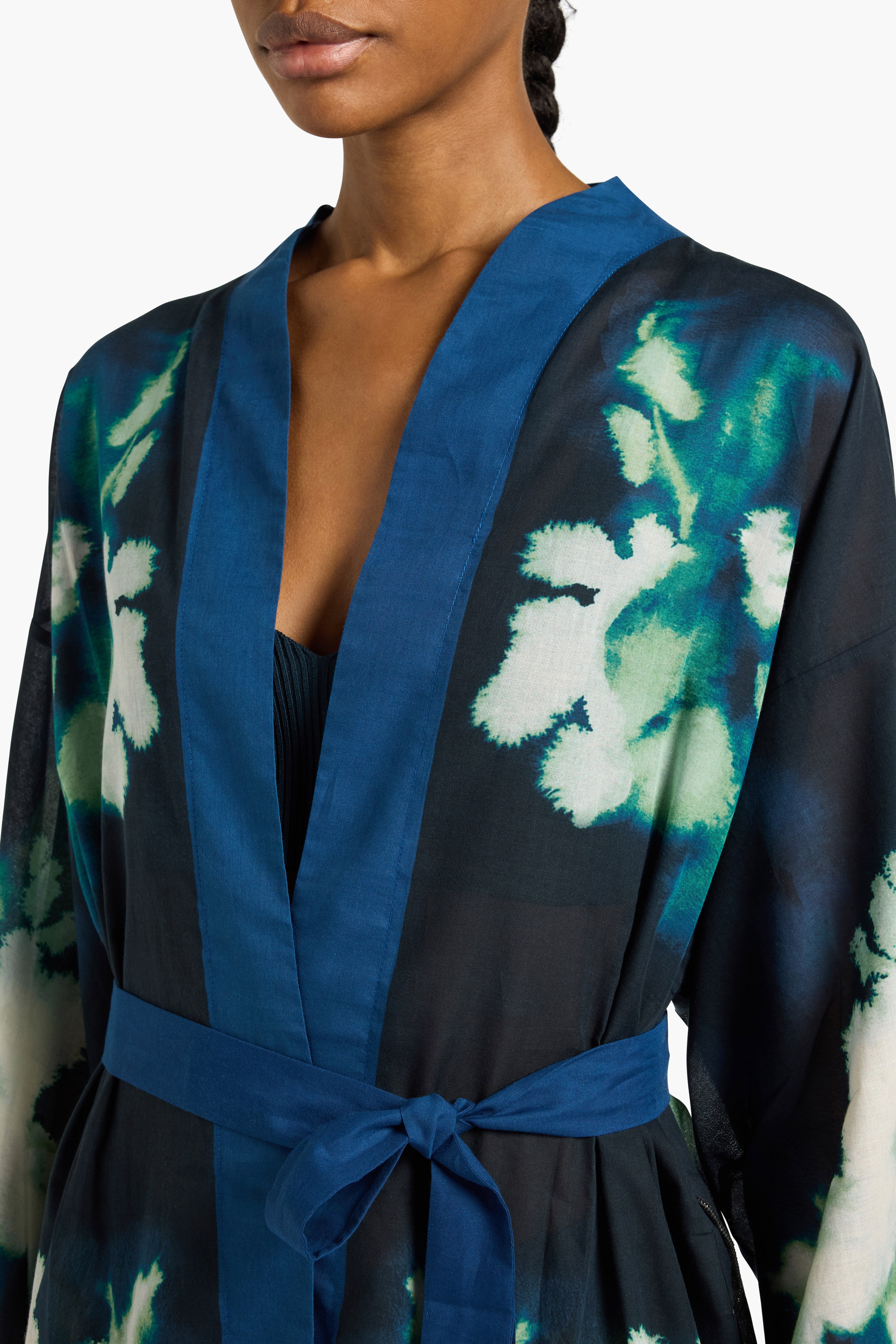 Liviana Conti Kokoro kimono coton fleur nuit