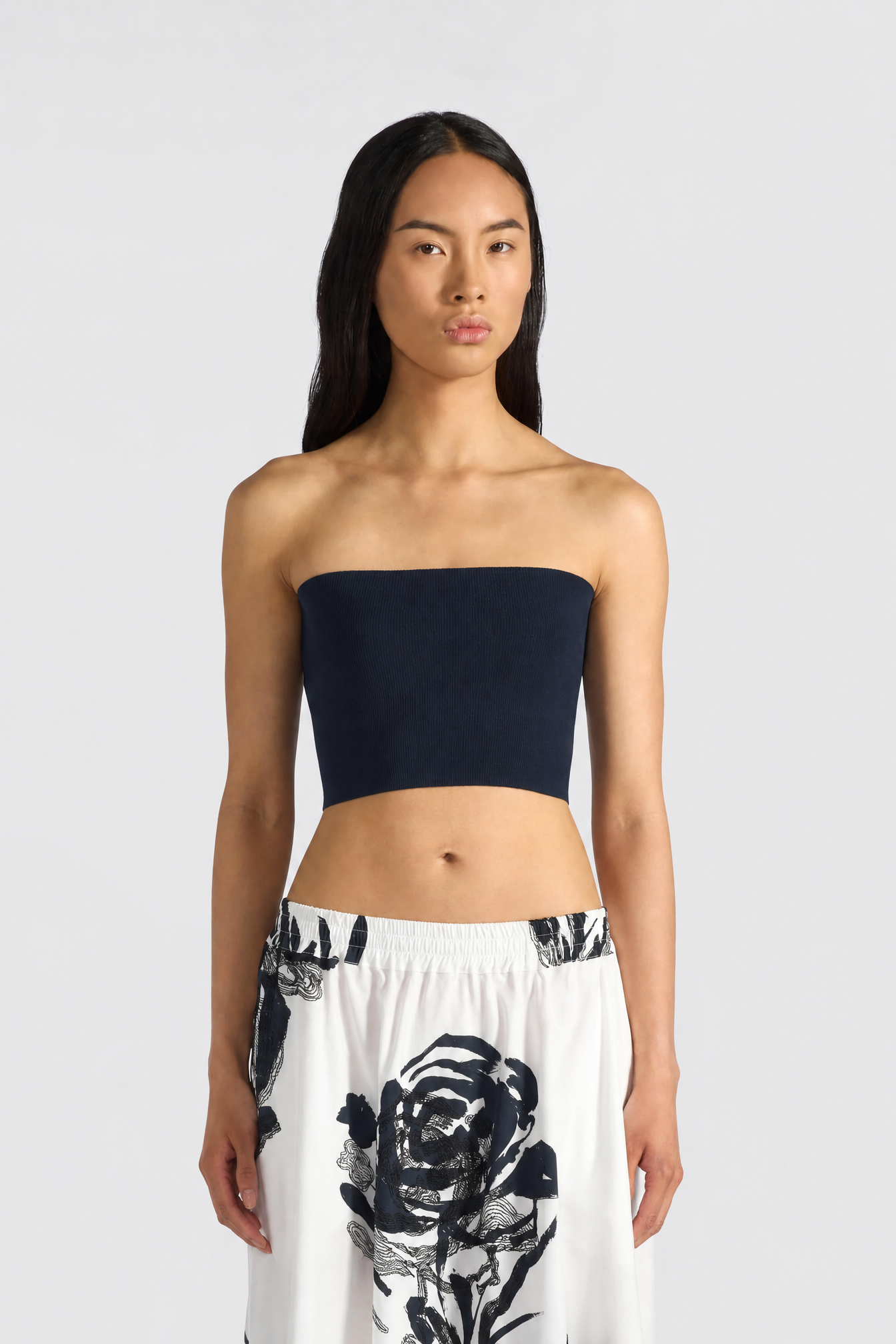 Liviana Conti Milo top bandeau noir viscose