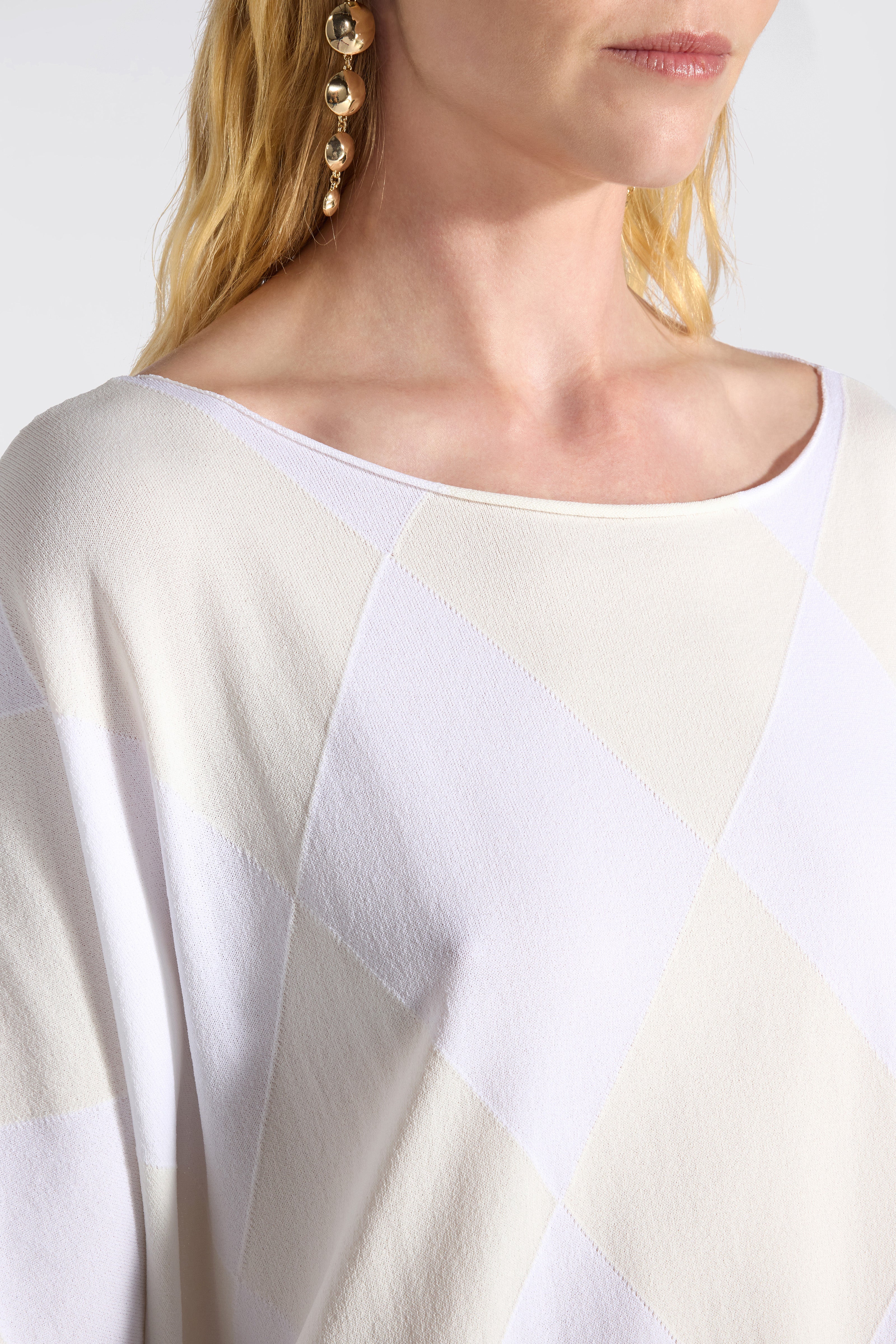 Liviana Conti Wilma Pull Rombi Blanc Viscose XS-L