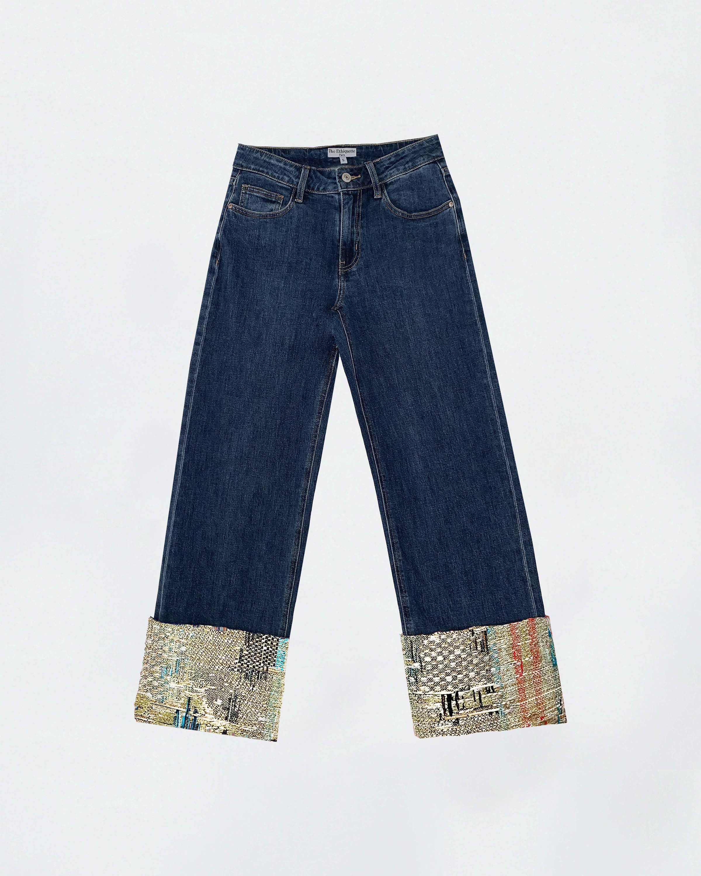 The Ethiquette Narcisse Jeans Hestia denim tweed taille S