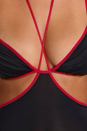 Oh Polly Bella 8010 robe soirée noire cut out