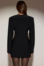 Oh Polly Azelie 14960 robe blazer noire mini cintrée