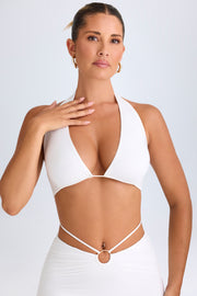 Oh Polly Tops Vella top crop blanc licou dos nu