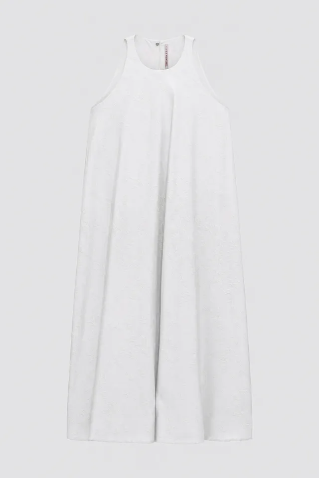 Liviana Conti Selma robe longue Corallo Terracotta popeline