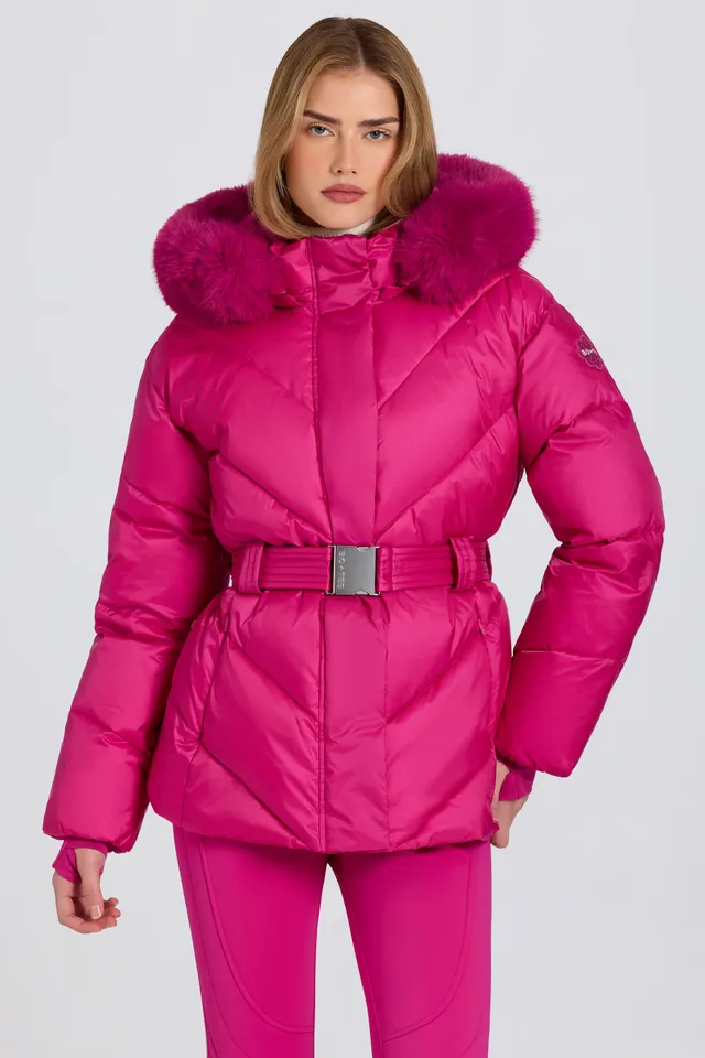 Oh Polly veste ski imperméable rose Magenta capuche
