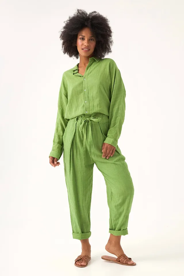 Chicosoleil Alanis combinaison coton vert péridot