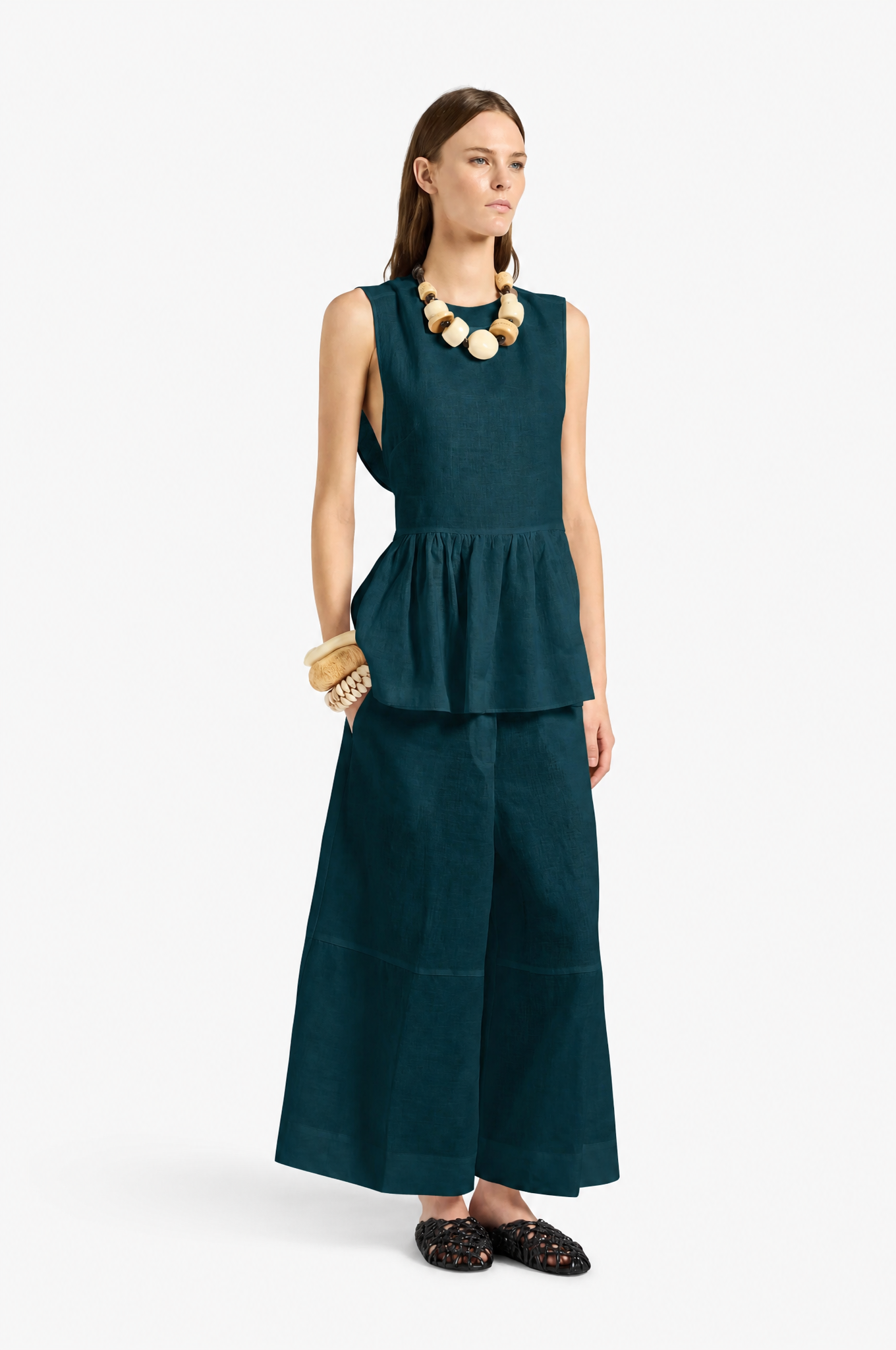 Liviana Conti Harriett top lin volants blanc