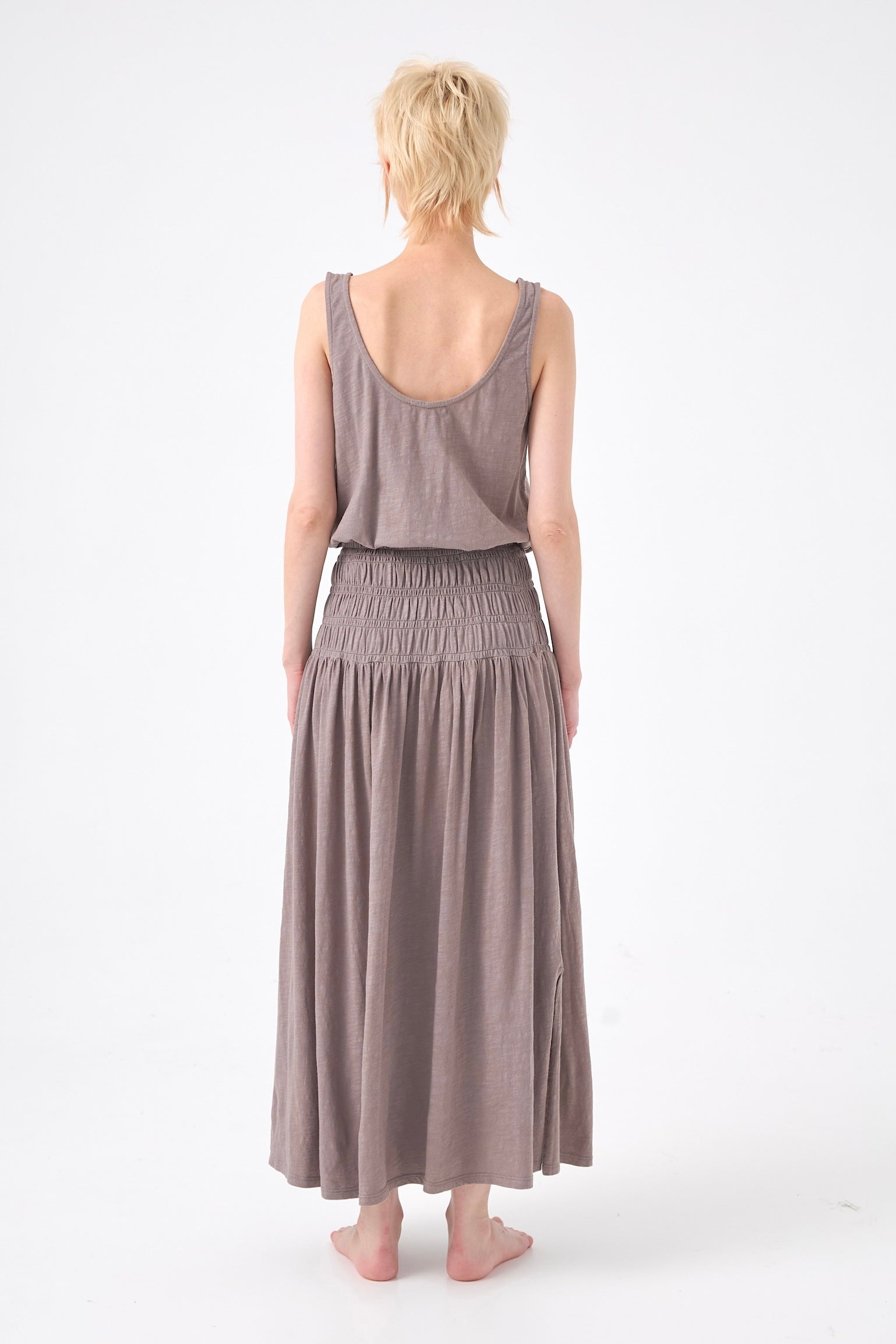 CHICOSOLEIL Jupes Jupe WENDY Gris Flanelle Coton