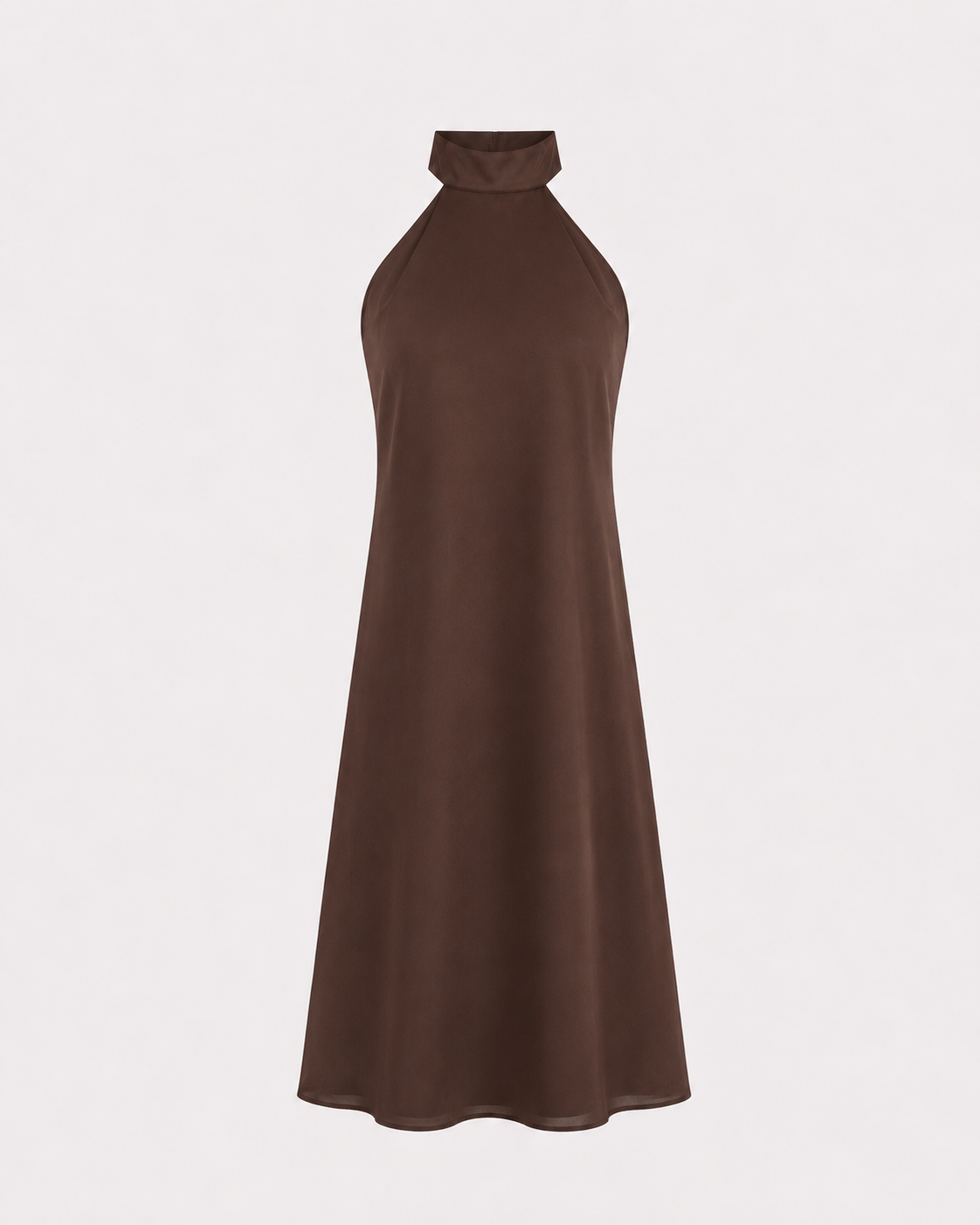 The Ethiquette Joy robe mousseline marron soie taille M