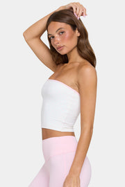 Oh Polly Bo+Tee top bandeau cotton candy rose stretch