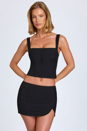 Oh Polly Issa mini jupe noire taille basse fendue