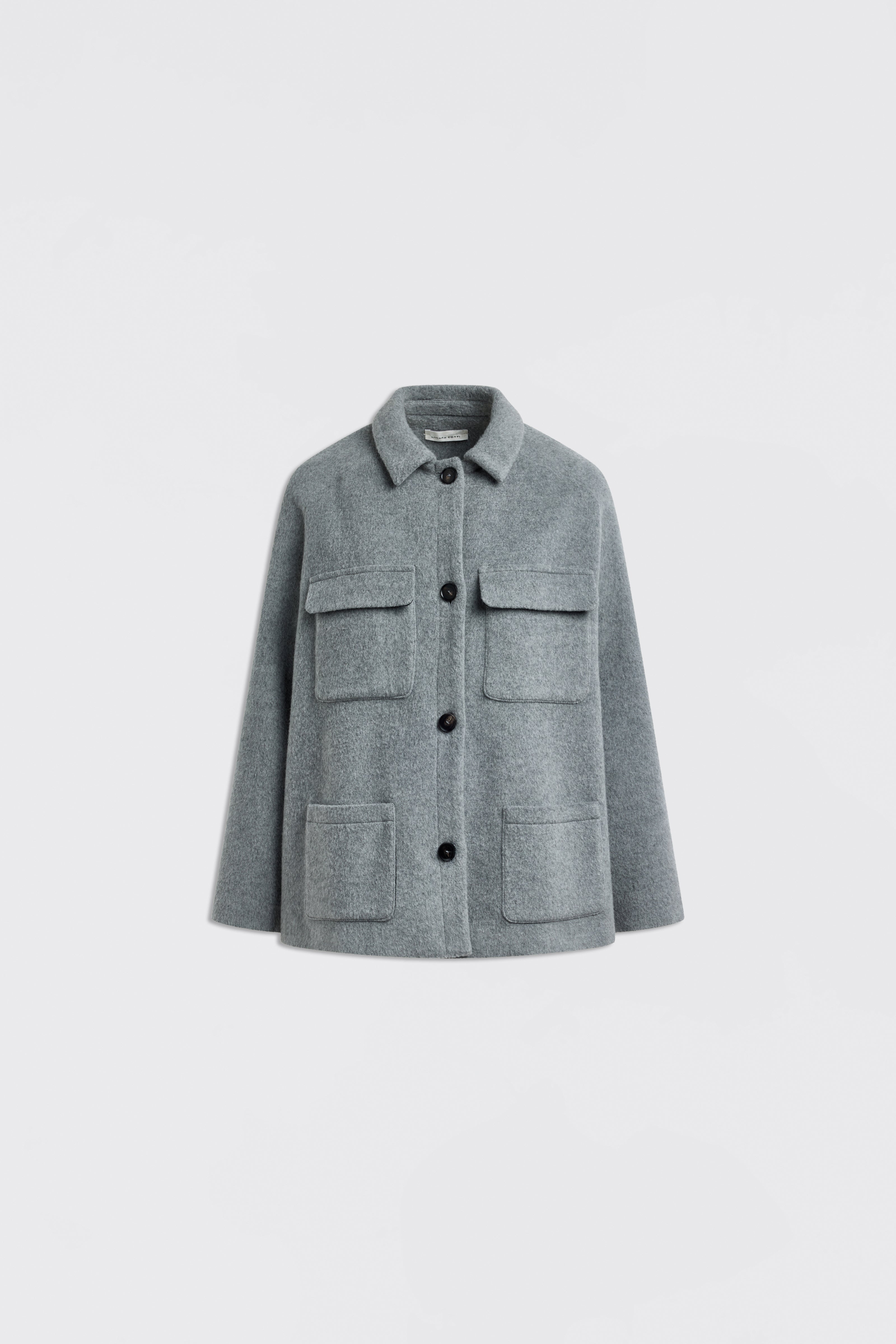 Liviana Conti Gwen veste drap cachemire gris 38-48