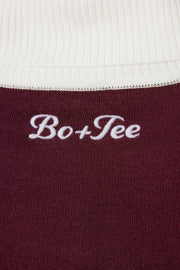 Oh Polly Tops BT2411 haut tricot bordeaux col roulé