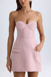 Oh Polly Arta robe bustier mini rose mauve corset