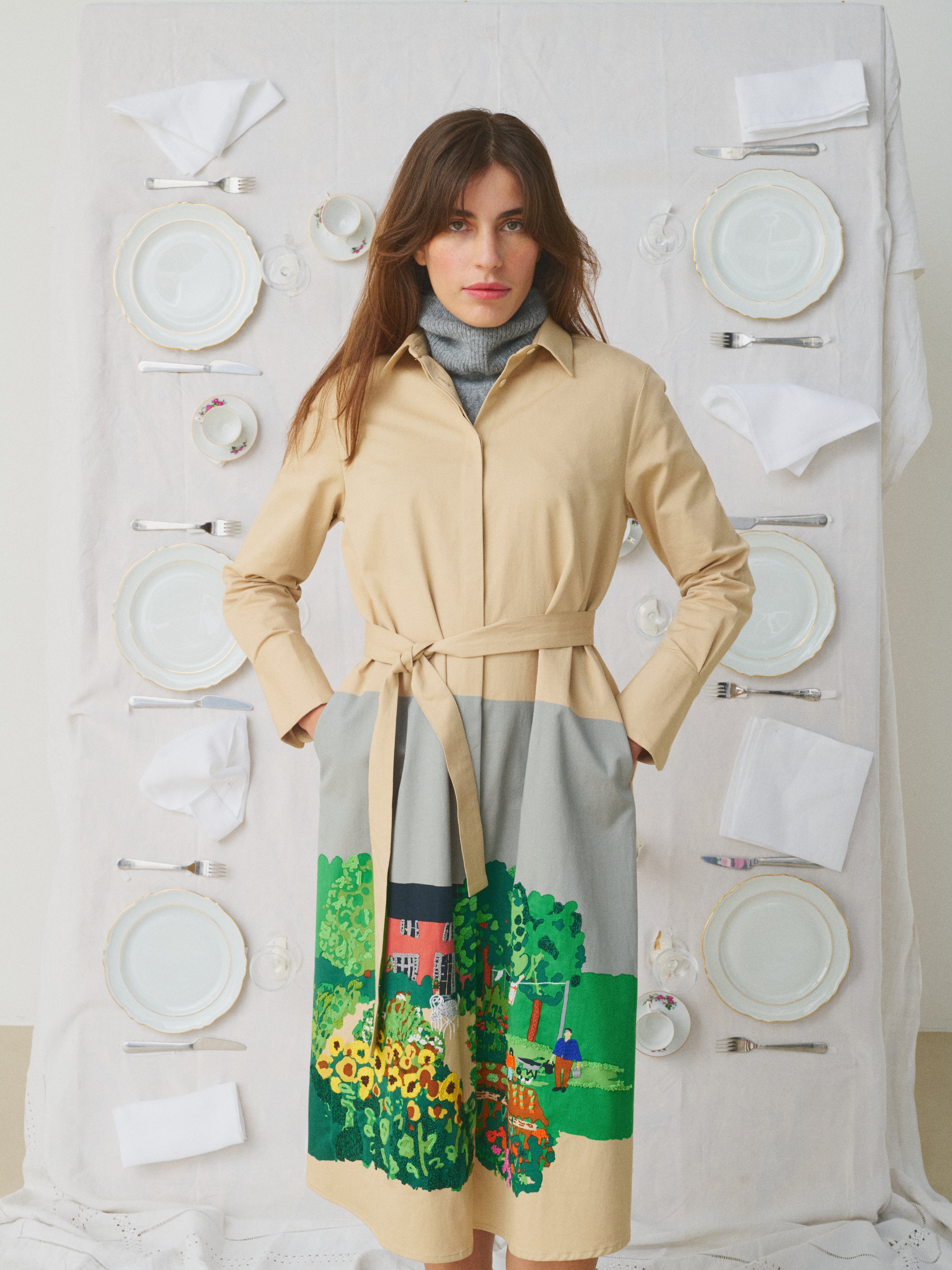 Mii à table Robe Luce Le Potager fleurie femme hiver