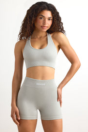 Oh Polly Bo+Tee short mini gris sport sans couture