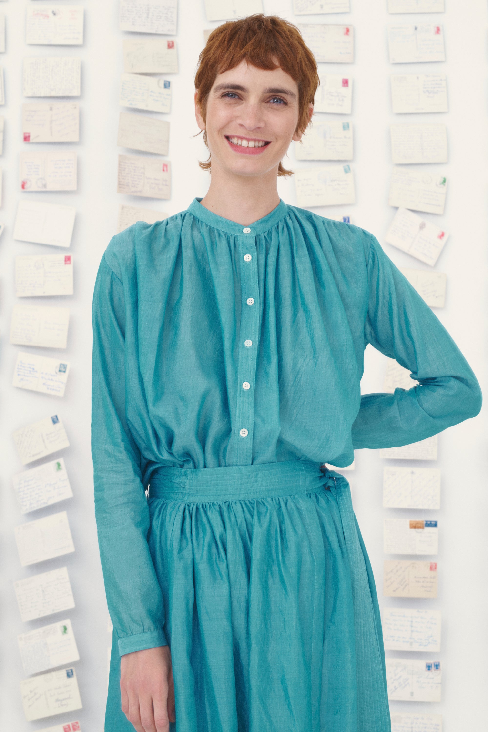 Mii en carte postale Chemise Nathalie Les Unis soie XS-XL