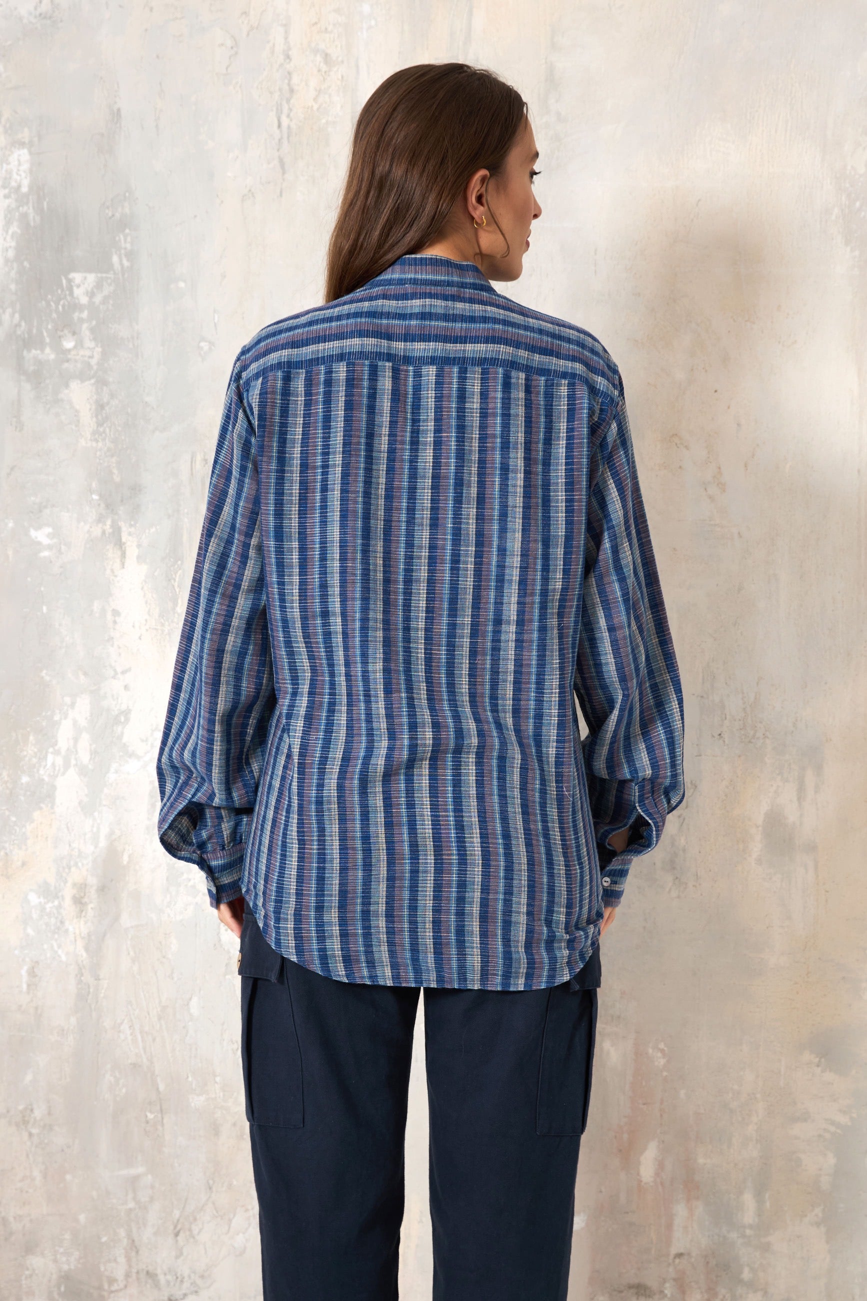 Chicosoleil Botega blouse coton blue check
