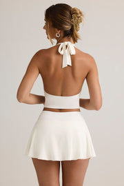 Oh Polly Kori tank top licou blanc crop en modal