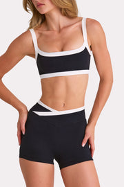 Oh Polly Bo+Tee Soft Active Sports Bra Brassière Noir