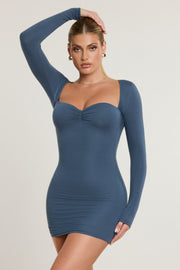 Oh Polly Perrie 7580 robe mini bleu marine manches longues