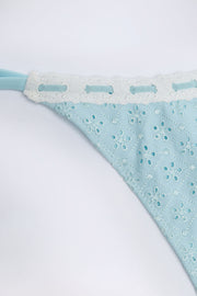 Oh Polly Vernazza Bas Bikini Broderie Bleu Clair Nouettes