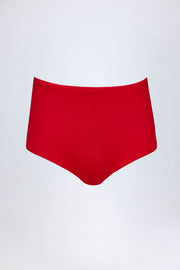 Oh Polly Sabrine short jersey taille basse rouge feu