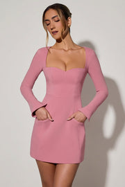 Oh Polly Dresses Corinne 13451 mini robe rose poudré trapèze