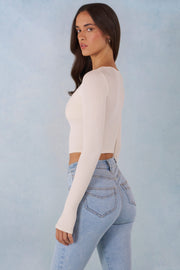 Oh Polly Base Layers Margaux 15823 top manches longues ivoire dentelle