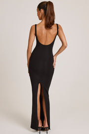 Oh Polly Soreia robe maxi noire modal moulante