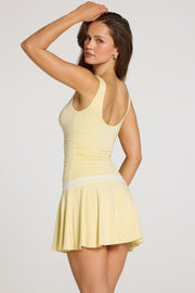 Oh Polly Maia Mini Robe Jaune Pastel Modal Col Cœur