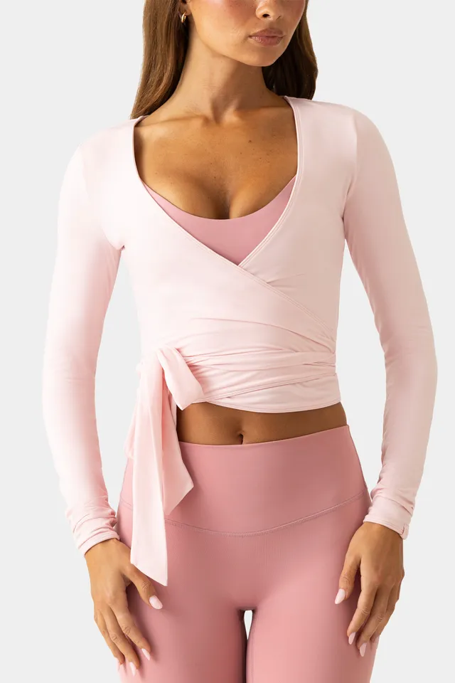 Oh Polly Bo+Tee Soft Jersey top cache-cœur Ballet Pink stretch