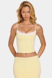 Oh Polly Alvaia 16534 caraco beige modal dentelle bretelles