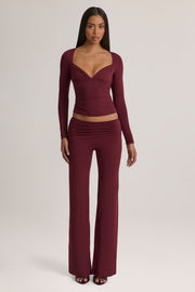 Oh Polly Hollis 6205 pantalon prune modal mi-haute